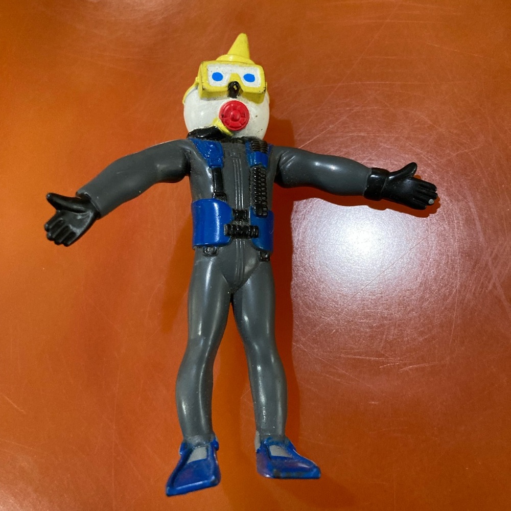 Jack in the box bendable scuba diver